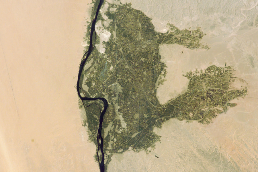 a river running through a city