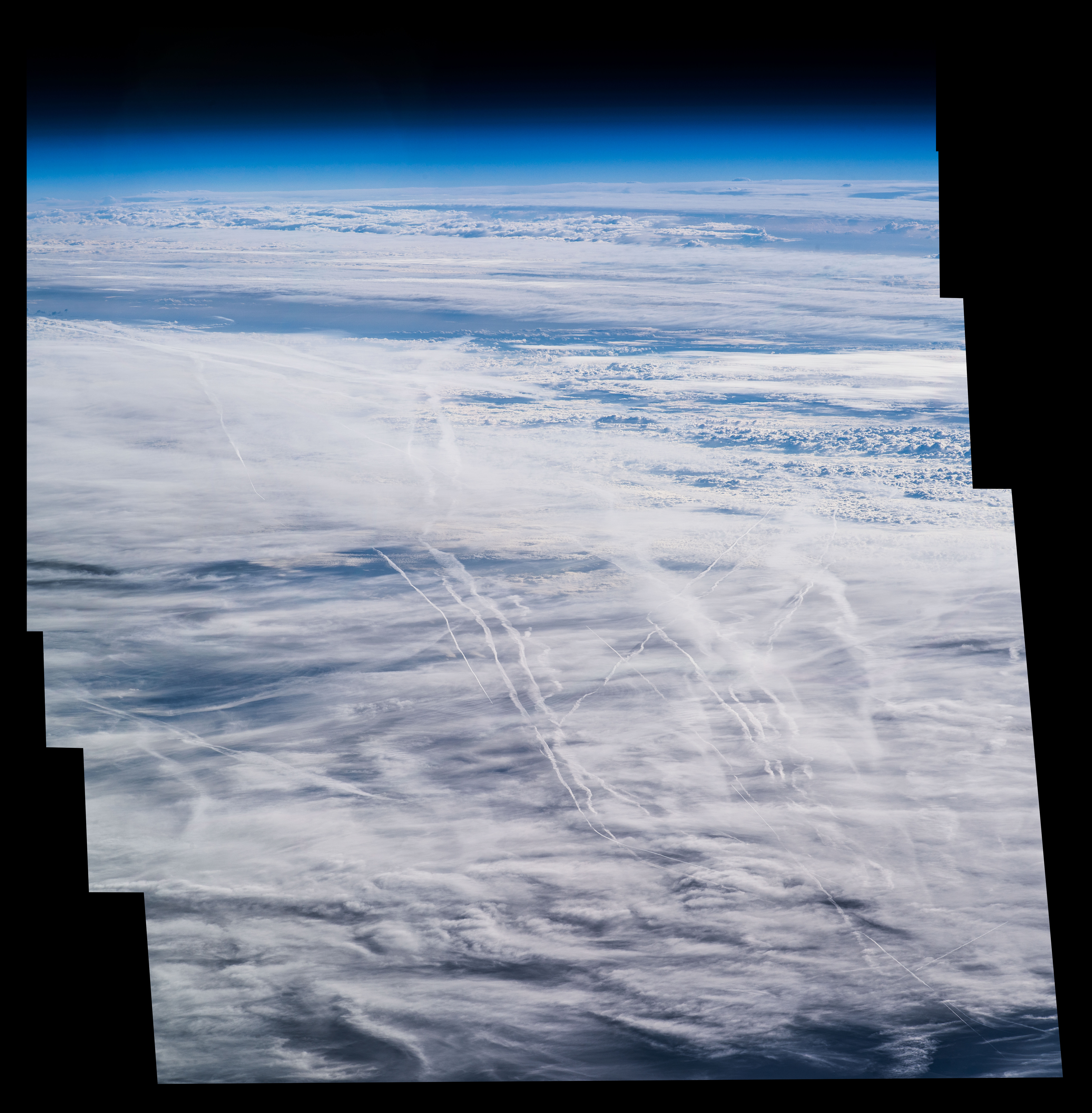 Contrails over Western Europe