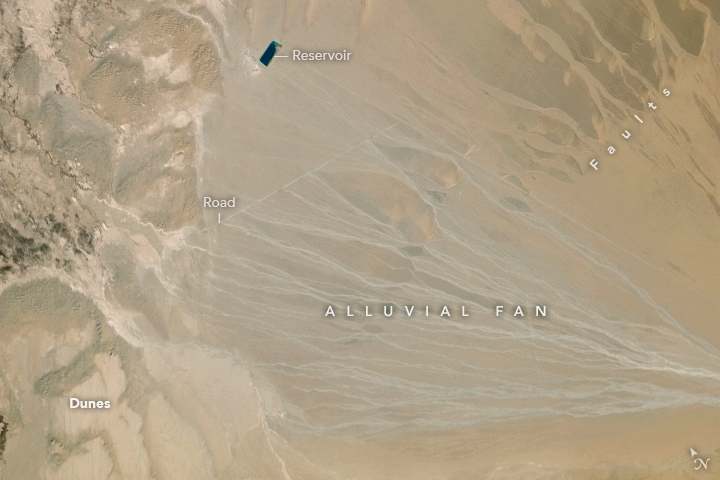 Alluvial Fan, Taklimakan Desert