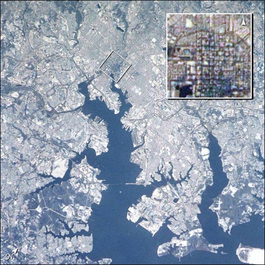 Baltimore with a Dusting of Snow
