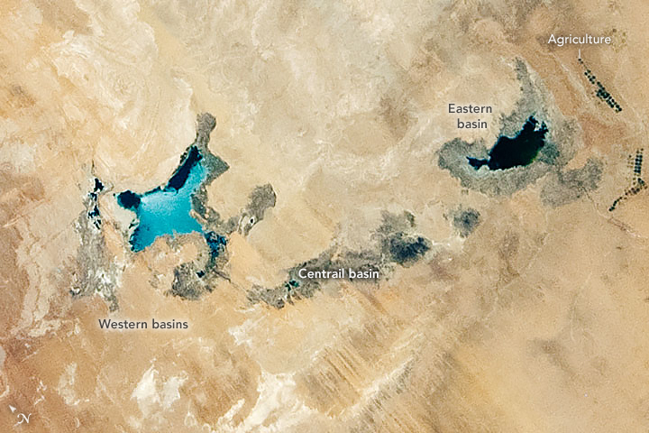 Two Decades of Change at Toshka Lakes