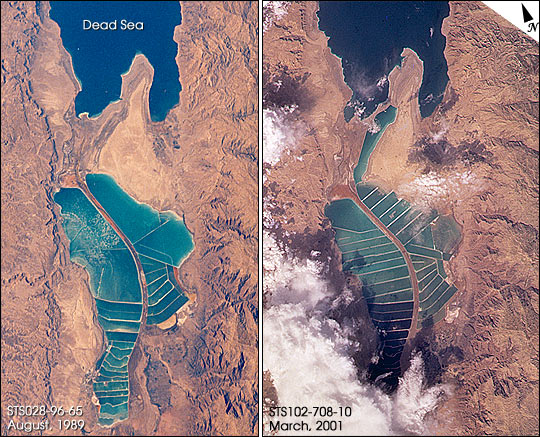 Salt Evaporation Ponds, Dead Sea