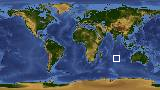 World map with latitude -27.9 and longitude 81.8 marked