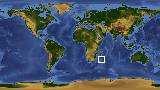 World map with latitude -29.4 and longitude 47.8 marked