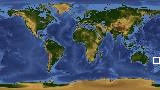World map with latitude -30.7 and longitude 172.7 marked